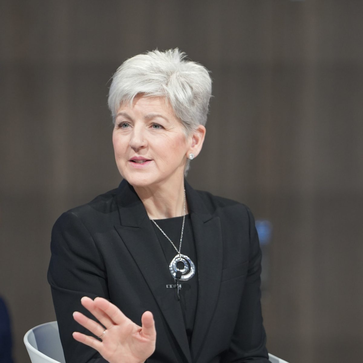 Akiko Murakami, Executive Director, Japan AISI, Japan; Jason Ruger, Chief Information Security Officer, Lenovo, USA; Kavitha Mariappan, Chief Transformation Officer, Rubrik, USA; Lauren Woodman, Chief Executive Officer, DataKind, USA; Mark Hughes, Global Managing Partner, Cyber Security Services, IBM, USA; speaking in The Price of Intelligence session at the Annual Meetings of the Global Future Councils and Cybersecurity 2025 in Dubai, United Arab Emirates, 14/10/2025, 11:00 – 12:00, 128 - Madinat Jumeirah Conference Centre. Arena. Copyright: World Economic Forum / Deepu Das