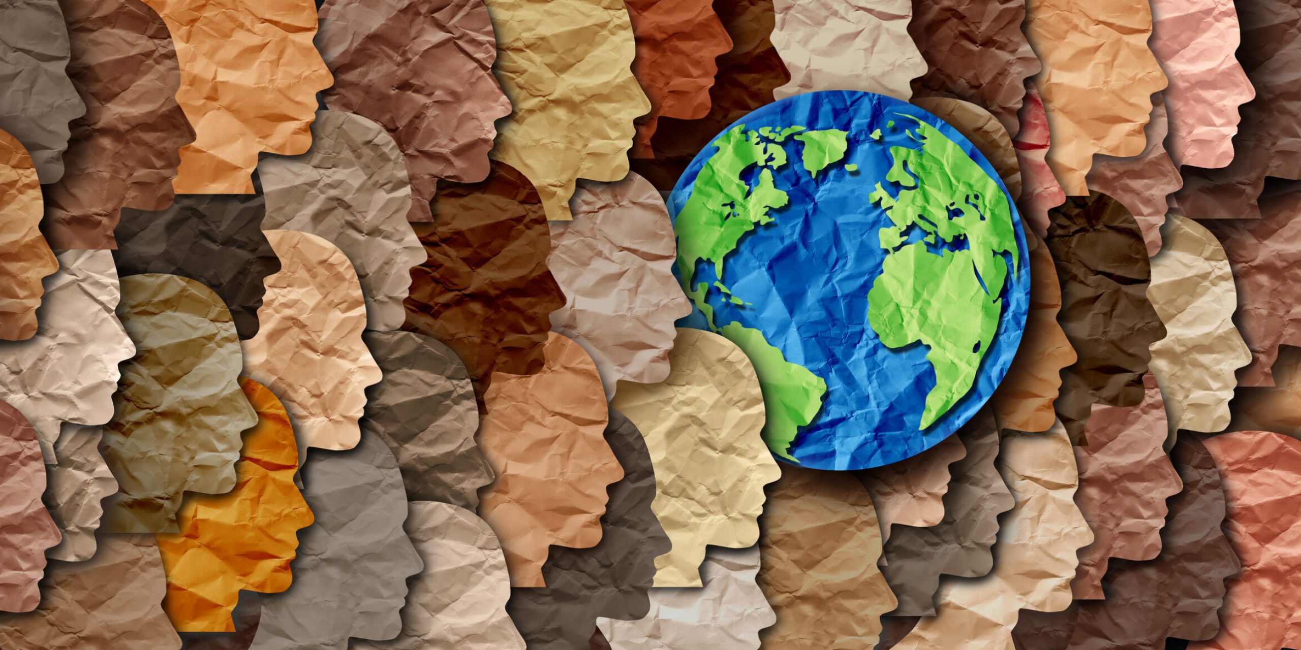 Earth day diversity and cultural celebration as diverse global cultures and multi-cultural unity.